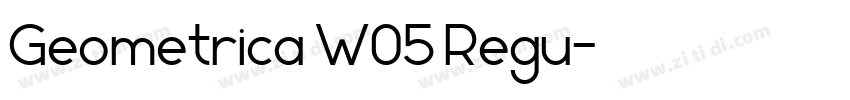 Geometrica W05 Regu字体转换